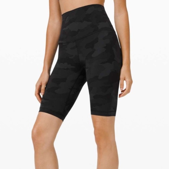 Lululemon NWOT Align Super High Rise Short 10" Heritage 365 Camo Deep Coal Multi - Picture 5 of 12